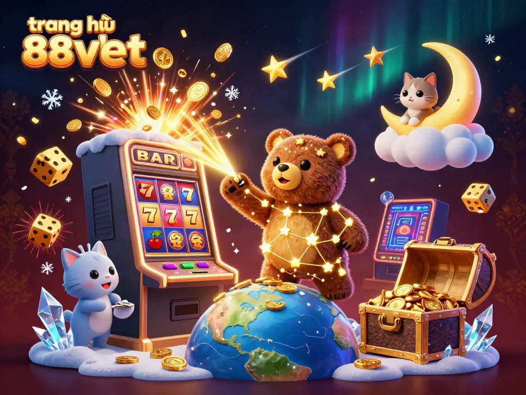 Engage in thrilling gameplay at trang chủ 88vbet with dynamic 3D illustrations of casino elements and games.