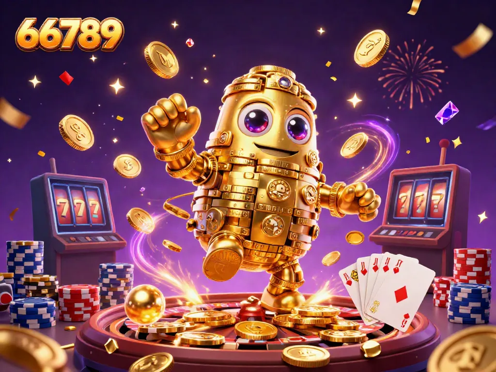 Experience thrilling gameplay at 66789 Casino with stunning visuals of vibrant slots and festive elements.