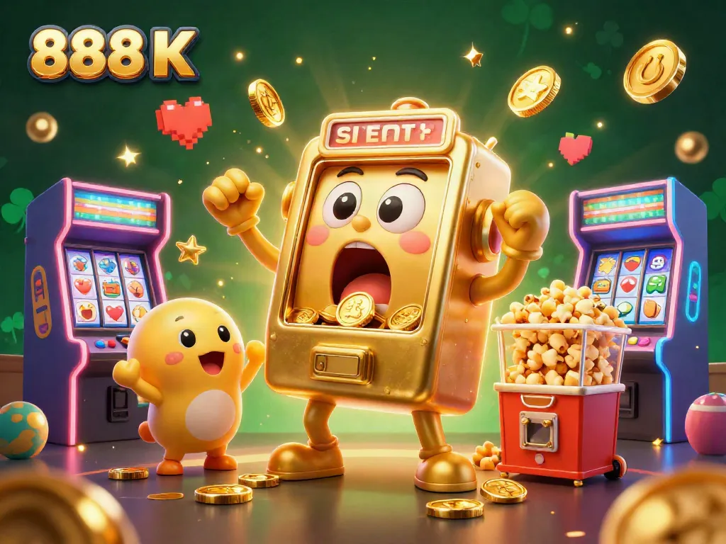 Spin the reels at 888 K and watch the golden coins burst from the jackpot slot machine!