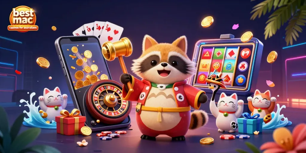 Experience the excitement of the best mac casinos for australians with playful characters and vibrant gaming elements.