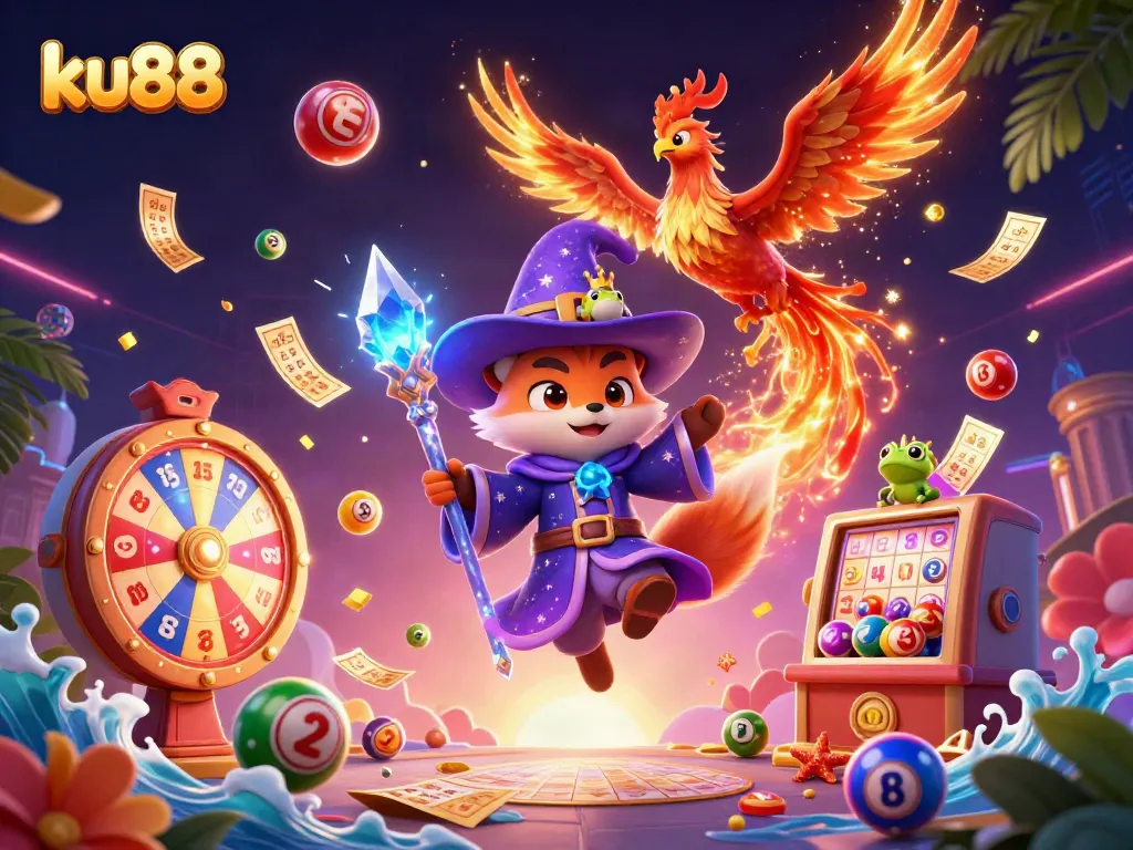 Engage in thrilling adventures with ku88, featuring lively fantasy characters and vibrant lottery elements.