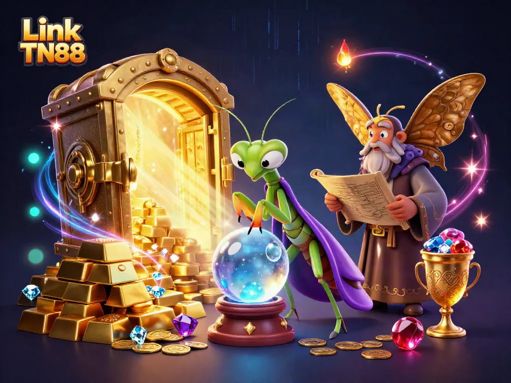 Engage with Link TN88 as mystical fortune tellers and firefly oracles illuminate a treasure-filled casino world.