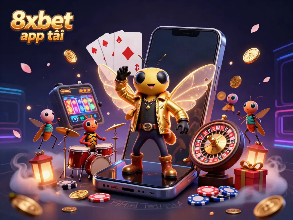Play the slot game with 8xbet app tải while enjoying a vibrant scene full of excitement and fun.