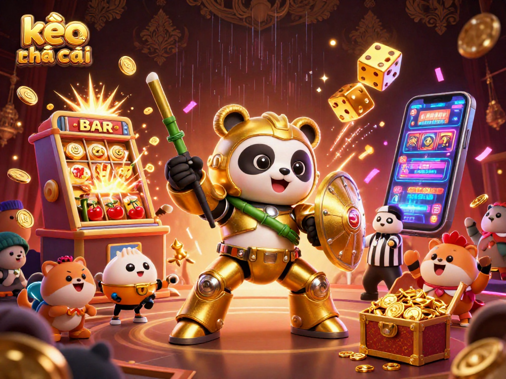 Experience the thrill of kèo nhà cái with a vibrant 3D illustration showcasing excitement and gaming action.