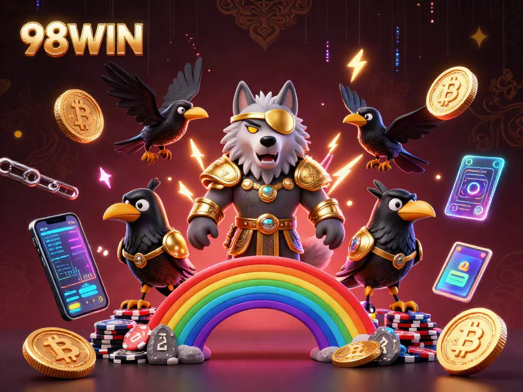Engage with the vibrant world of 98WIN's online casino, featuring vivid Norse mythology elements.