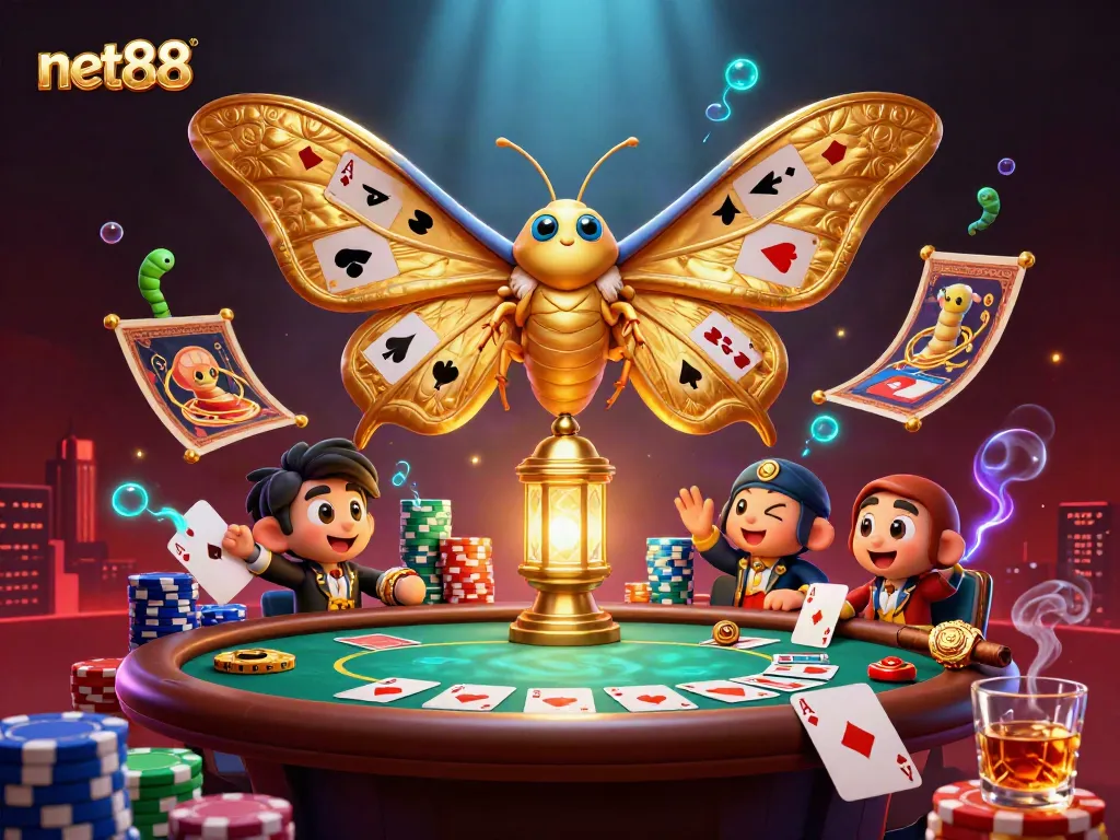 Experience net88's thrilling casino world with a vibrant illustration of gaming excitement.